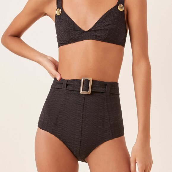 Lisa Marie Fernandez Black High-Waisted Bikini Set - Size 1 (US 2-4) - Picture 1 of 10